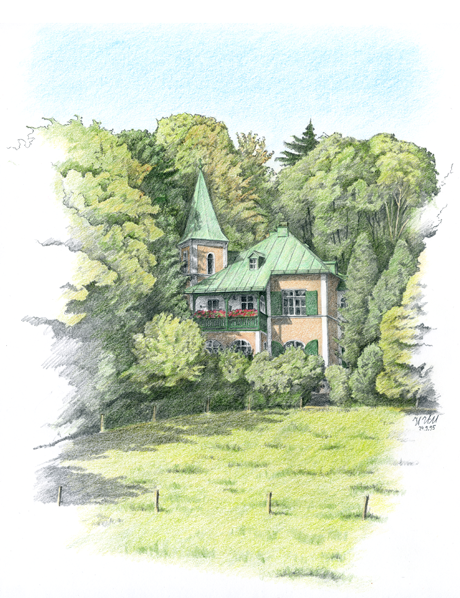 Natur und Architektur in Harmonie: Villa am Ortsrand von Prien am Chiemsee