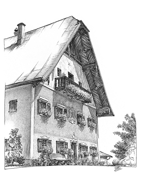 Tettelham bei Waging: Der Lapperhof mit  markantem Schopfwalmdach