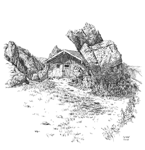 Auf der Steinlingalm im Kampenwandgebietm