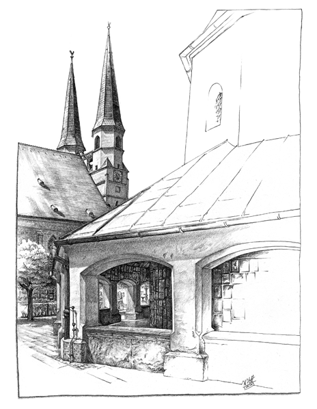 Altötting: Der Kapellenumgang und die Stiftspfarrkirche St. Philipp und Jakob