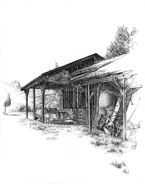 Alter Feldstadl in der Nähe von Au bei Bad Aibling