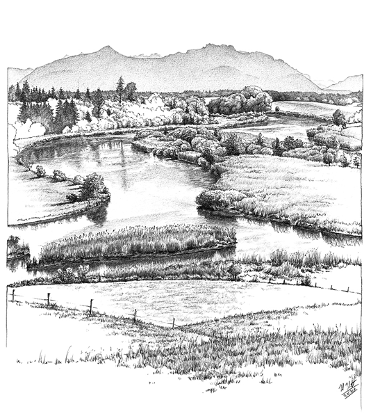 Alzlandschaft zwischen Seebruck und Truchtlaching